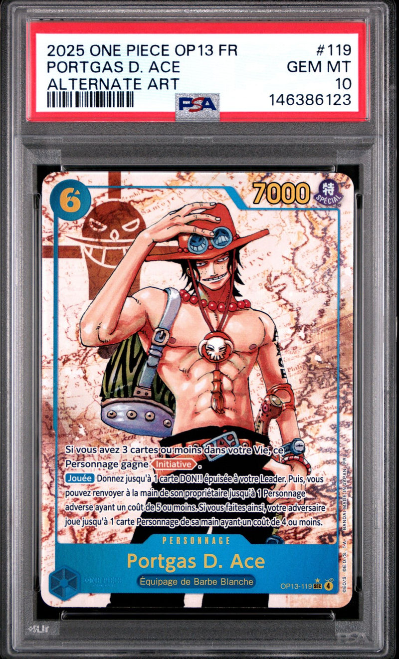[PSA 10] Portgas.D.Ace [Alternate Art] OP13-119