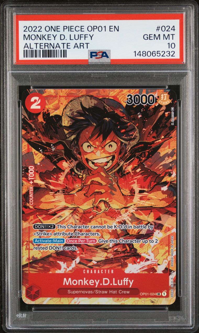 [PSA 10] Monkey.D.Luffy [Alternate Art] OP01-024