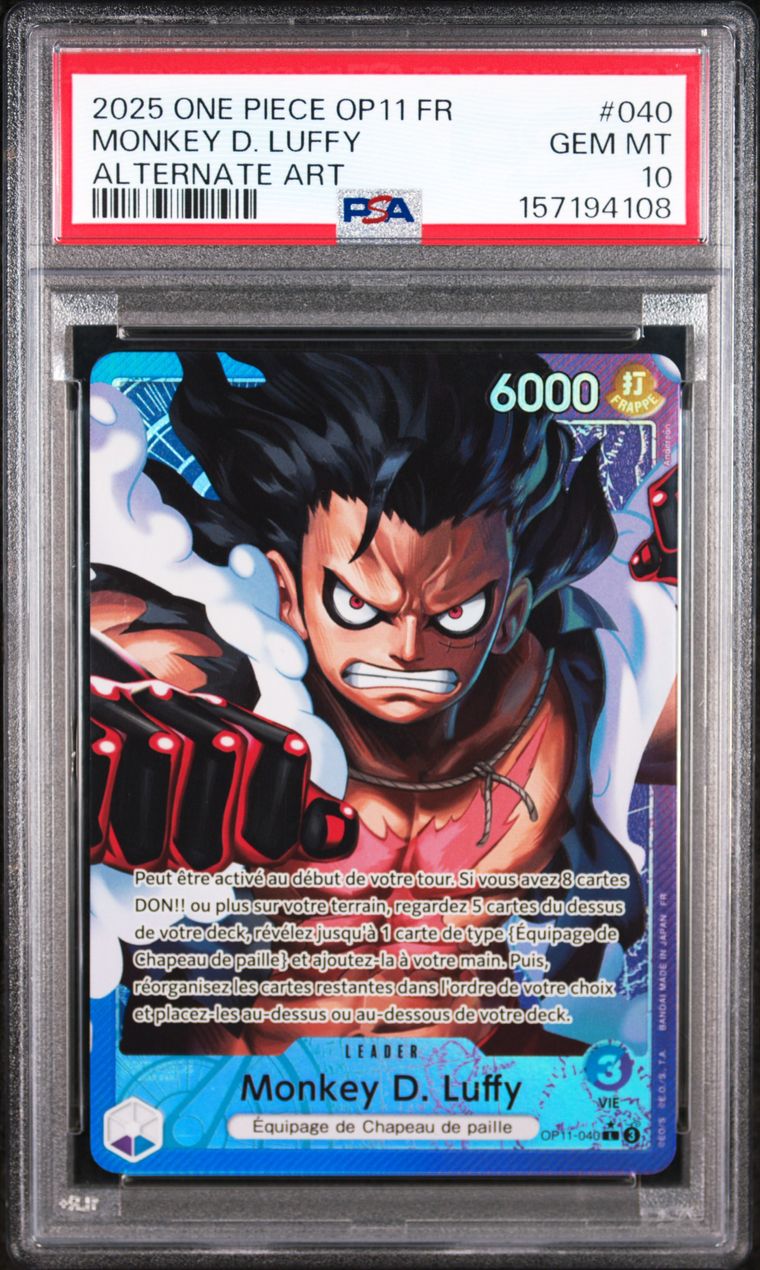 [PSA 10] Monkey.D.Luffy [Alternate Art] OP11-040