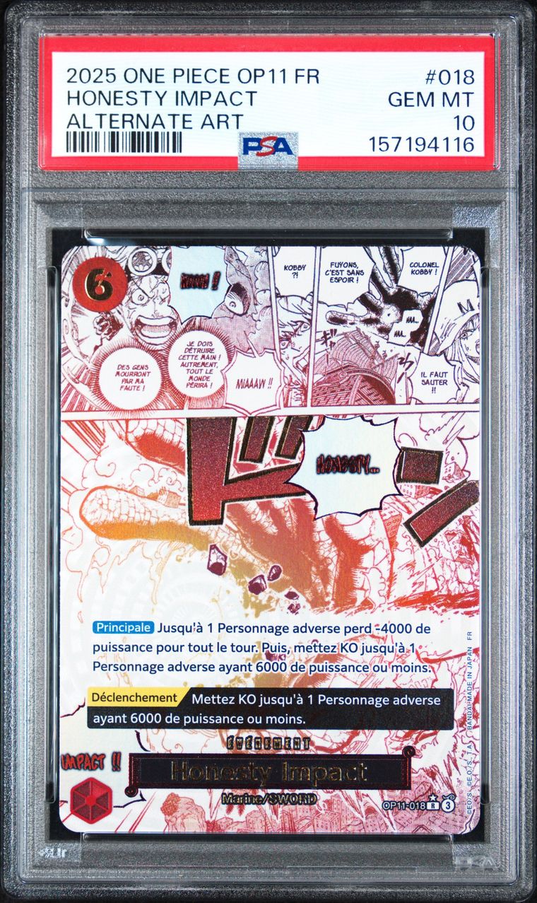 [PSA 10] Honesty Impact [Alternate Art] OP11-018