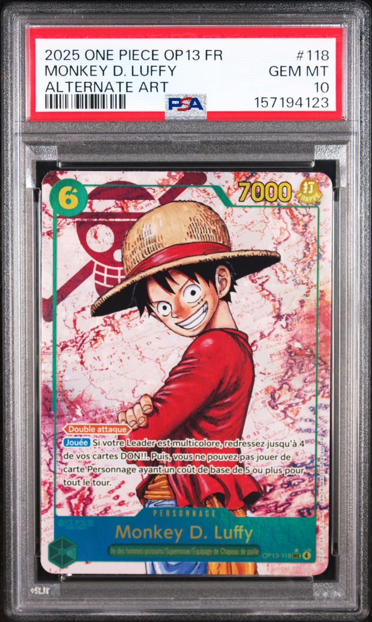 [PSA 10] Monkey.D.Luffy [Alternate Art] OP13-118