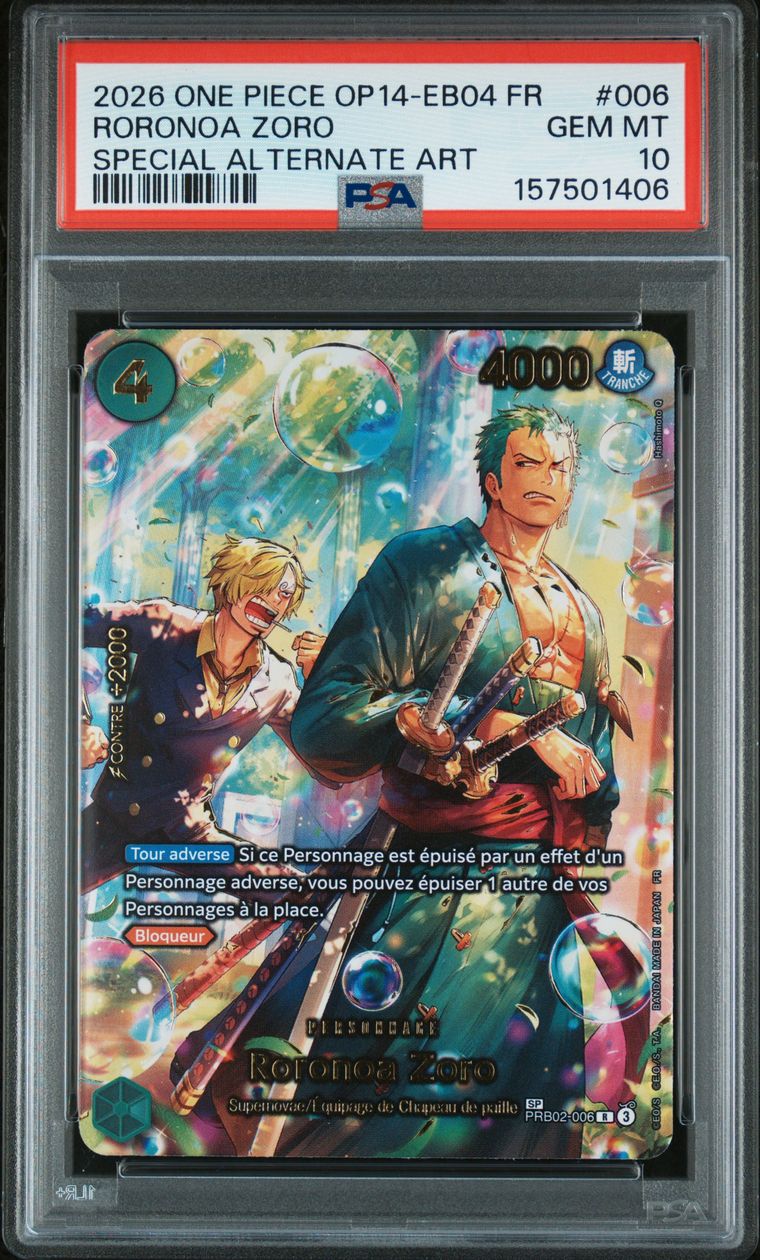 [PSA 10] Roronoa Zoro [SP] PRB02-006