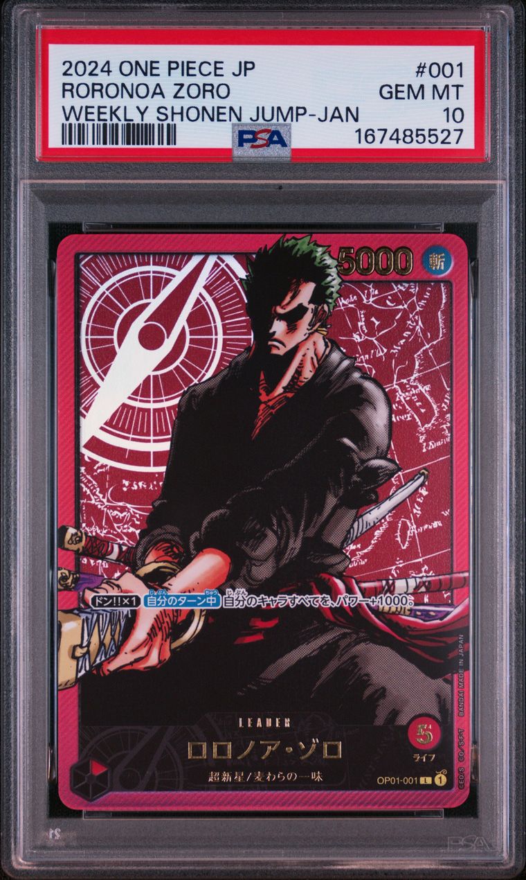 [PSA 10] Roronoa Zoro [Weekly Shonen Jump] OP01-001