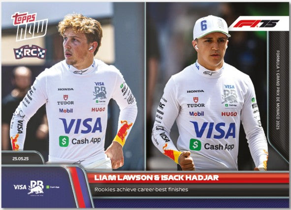 Topps NOW - Liam Lawson / Isack Hadjar [Black Foil] #040