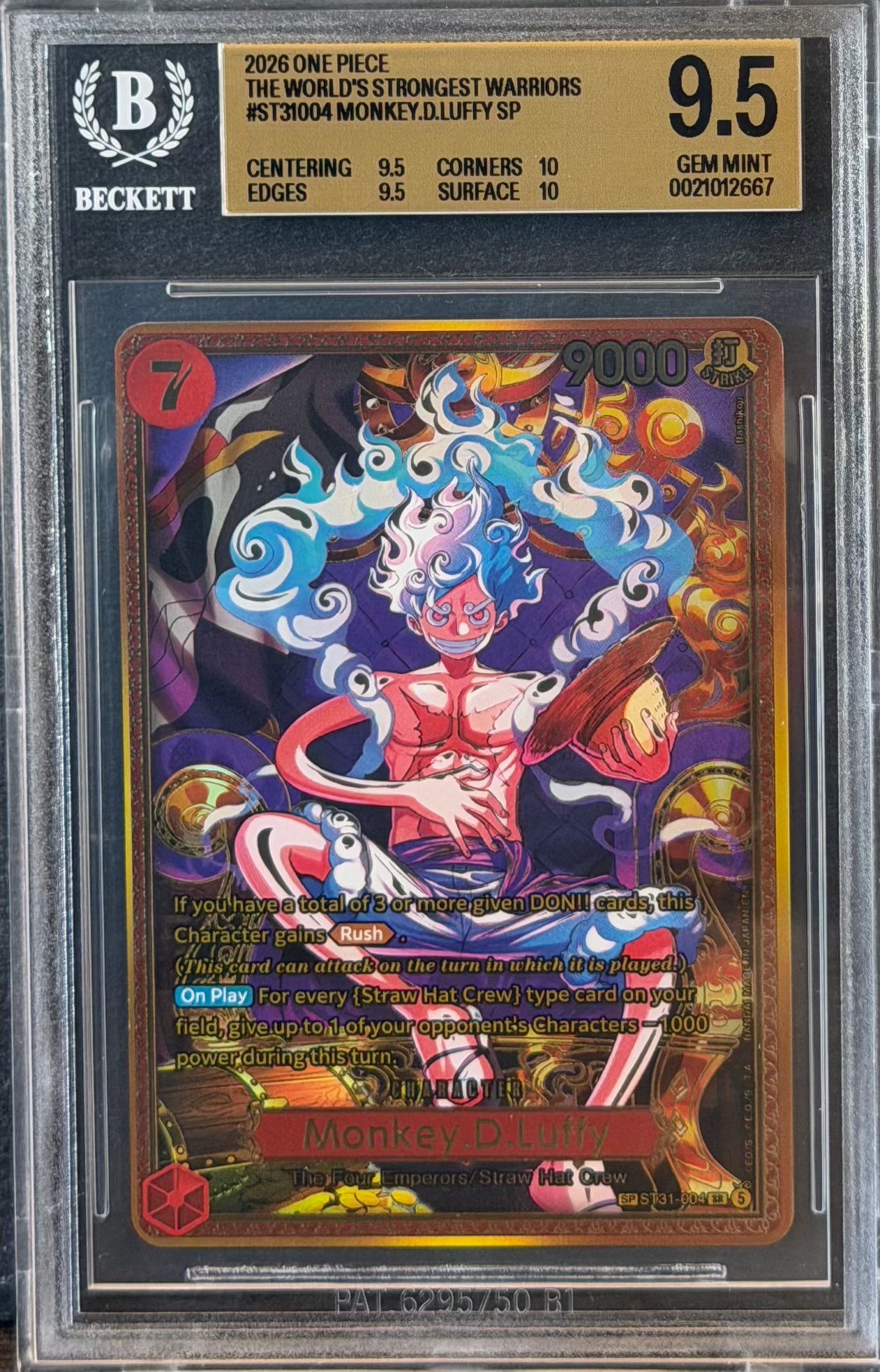 [BGS 9.5] Monkey.D.Luffy [SP GOLD] OP17 ST31-004 - ENG