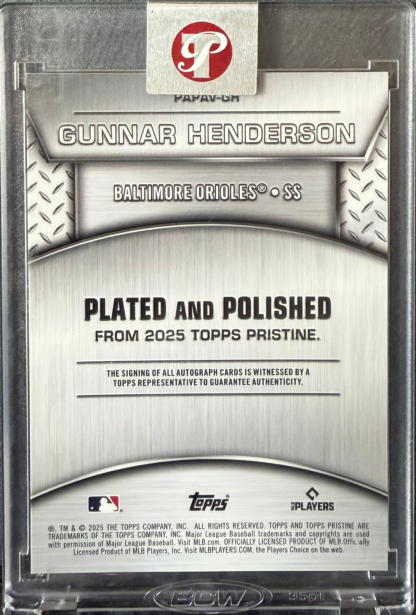 Gunnar Henderson [Gold] #PAPAV-GH