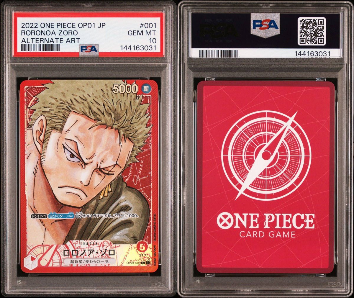[PSA 10] Roronoa Zoro [Alternate Art] OP01-001