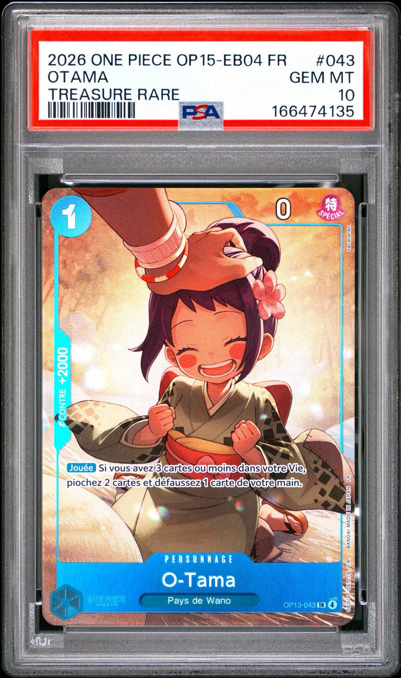[PSA 10] O-Tama [Treasure Rare] OP13-43 - TR - OP15-EB04 FR