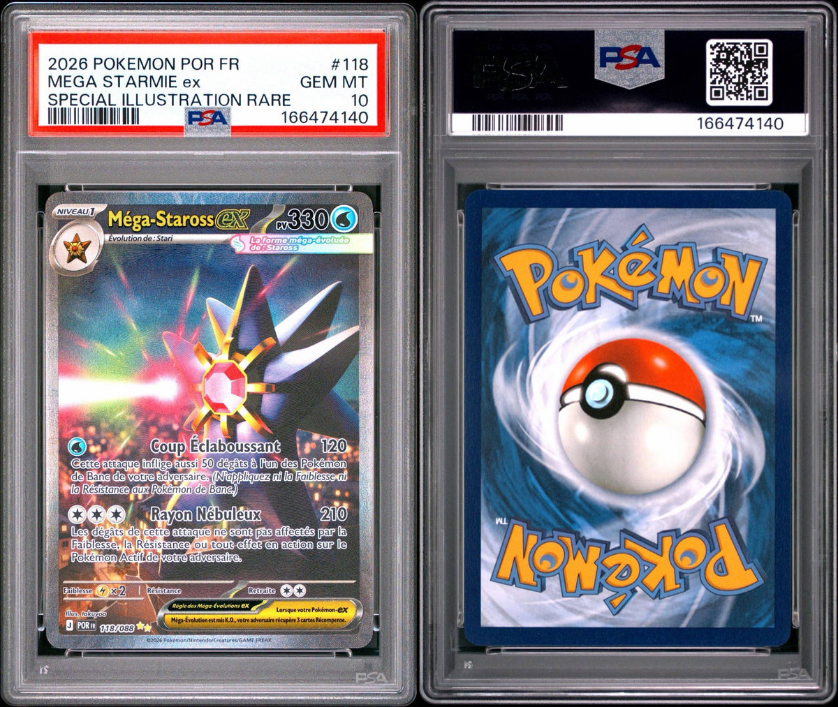 [PSA 10] Pokemon Mega-Staross ex 118/088 - POR fr - Équilibre Parfait