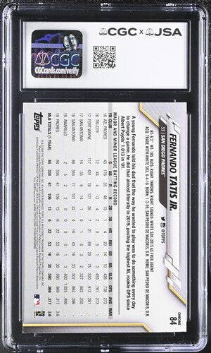 [CGC 10] 2020 Topps Chrome - Fernando Tatis Jr. #84 [Autograph] - ENG